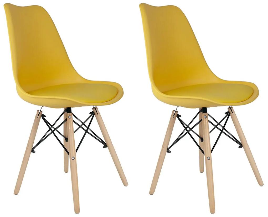 Conjunto 2 Cadeiras Saarinen Amarela Dsw - Concept