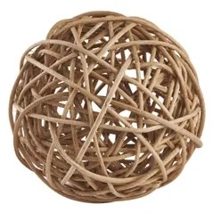 Esfera Decorativa Fibra Natural Marrom 12cm