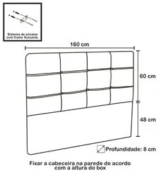 Cabeceira Cama Box Casal Queen 160cm London Veludo Vermelho - JS Móvei