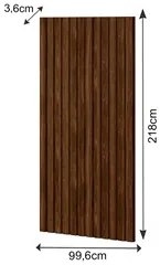Kit 2 Placas Painel Ripado Decorativo 99cm Slat M20 Palisandro - Mpoze