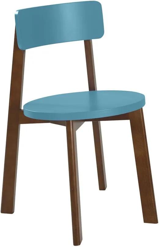Cadeiras para Cozinha Lina 75 cm 941 Cacau/Azul - Maxima