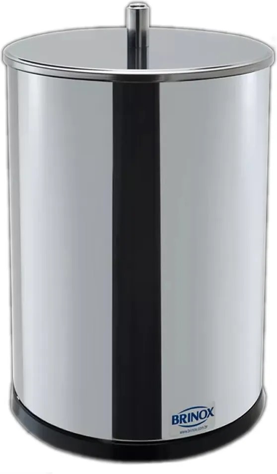Lixeira Aço Inox 7,8 Litros com Tampa Brinox Decorline