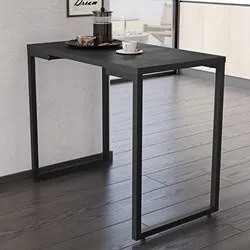 Conjunto Mesa de Cozinha Prattica Industrial 90cm e 2 Cadeiras Eames F