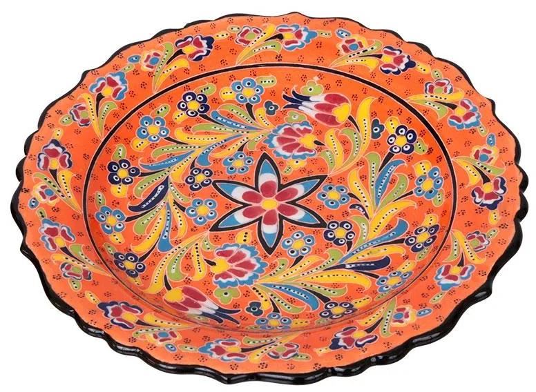 Prato Floral em Cerâmica Turca 30cm