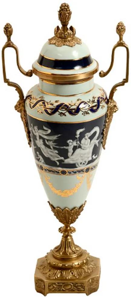Vaso Decorativo de Porcelana e Bronze Hefei