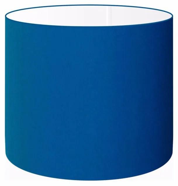 Cúpula em Tecido Cilíndrico Abajur Luminária Cp-4143 35x25cm Azul Marinho