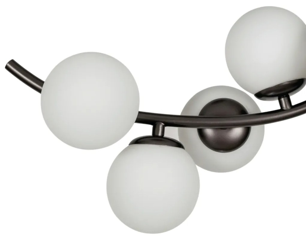Plafon Astral 49X50X30Cm 5Xg9 Globo Ø12Cm - Usina 16945/5 (OL-F - Verde Oliva Fosco, AMBAR)