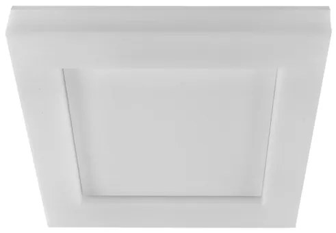 Plafon Sobrepor Led Aluminio 25W 3000K Aura Quadrada - BRANCO