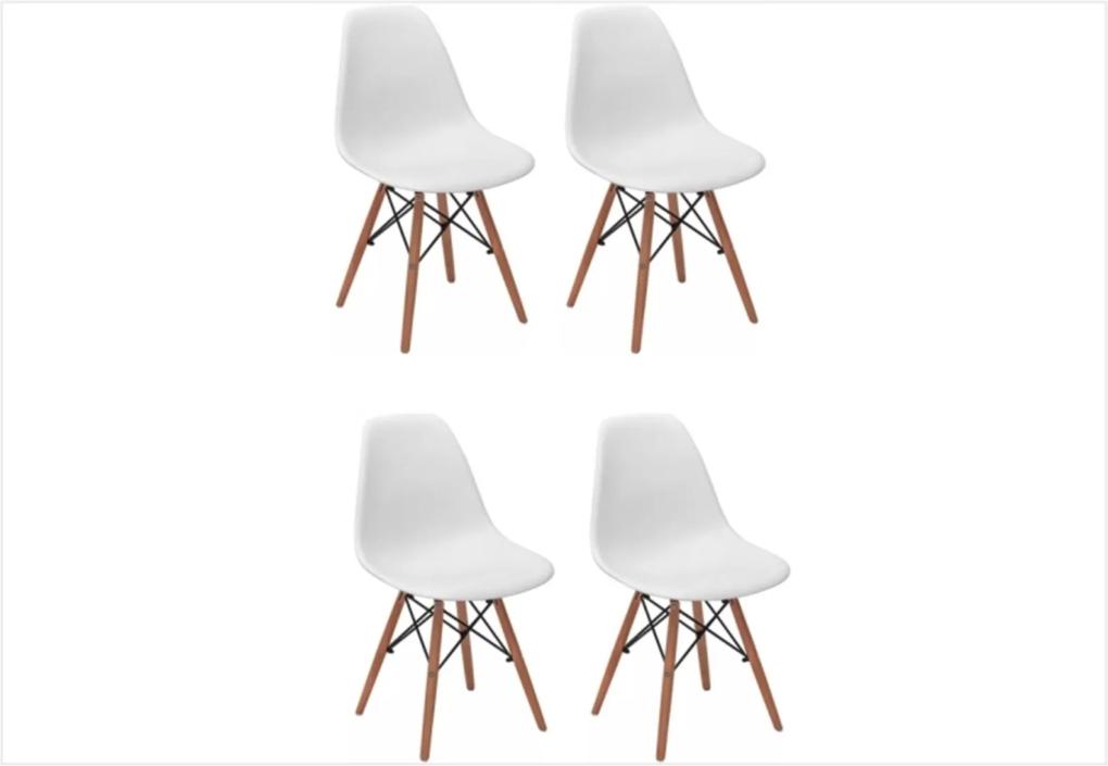Kit Cadeiras Facthus Eiffel Branco,