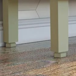 Armário de Cozinha 4 Peças Balcão 150cm com Pia Lina19 Z06 Vanilla/Fre