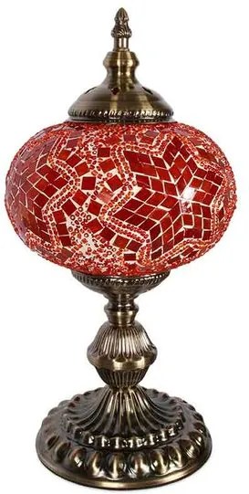 Abajur Mosaico Estilo Turco Vermelho 37cm