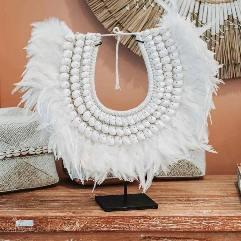 Colar Decorativo Boho Branco | Bali