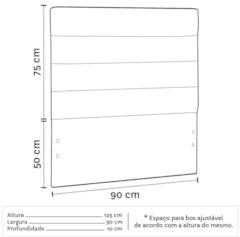 Cabeceira Solteiro 90cm Greta Linho Areia Z51 - Mpozenato