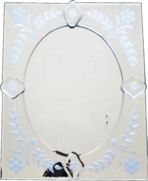 Espelho Veneziano Pequeno Quadrado com Peças Sobreposta - 37x33cm