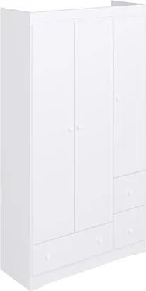 Guarda Roupa Infantil BB 830 3 Portas Branco - Completa Móveis