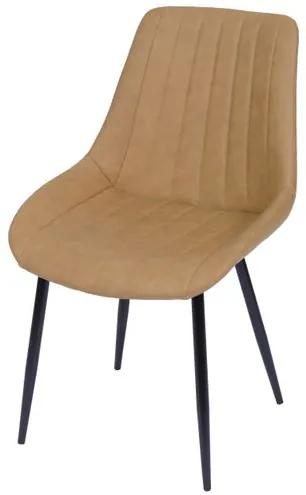 Cadeira Lounge Courino Caramelo com Costura Vertical - 50011 Sun House