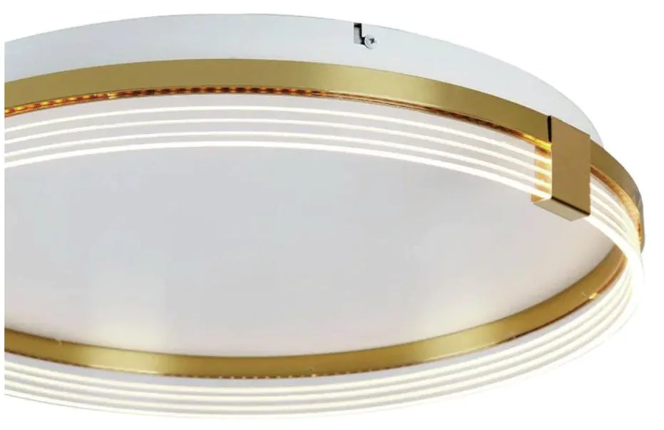 Plafon Lumina Ø50X08Cm Led 30W 3000K Bivolt Dourado - Usina Imports Ui...