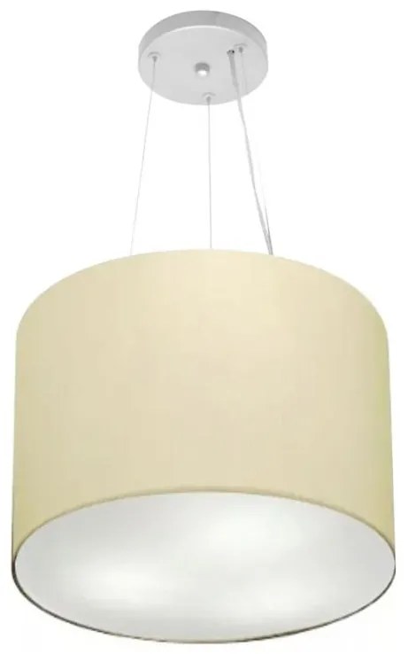 Lustre Pendente Cilíndrico Vivare Md-4183 Cúpula em Tecido 40x30cm - Bivolt