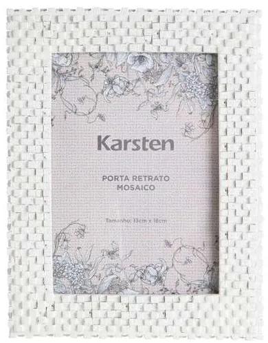 Porta Retrato Karsten Mosaico Branco 15 X 18 cm Mu