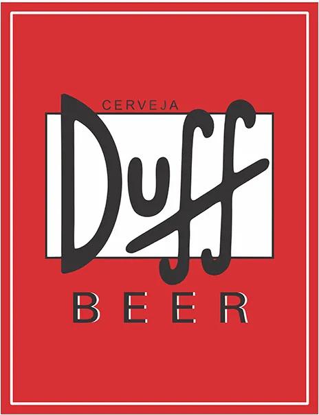 Placa Cerveja Duff Beer Pequena