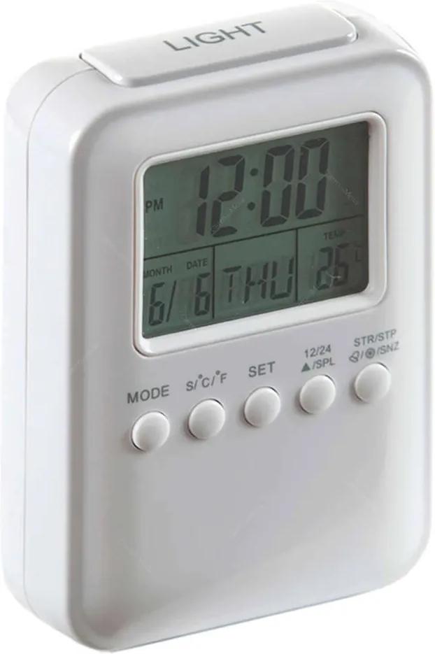 Relógio Despertador Frieze com Medidor de Temperatura Branco Urban