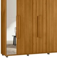 Guarda Roupa Casal 230cm Com Espelho Barok Cinamomo Z10     - Mpozenat