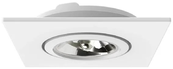 Plafon Embutir Quadrado Aluminio Ar70 Gu10 Interlight - BRANCO