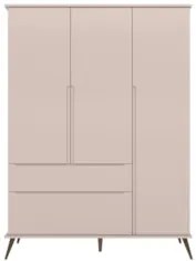 Guarda Roupa Infantil 100% MDF Pés Retrô Mel Z39 Rosê - Mpozenato