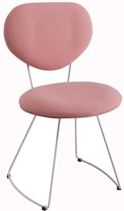 Cadeira Milão Meia Lua Linho Rosa - Daf Mobiliário