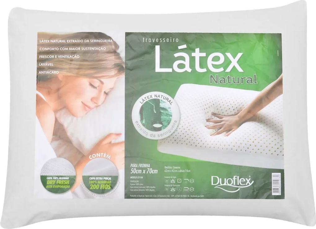 Travesseiro Duoflex Látex 62x42x14cm Branco
