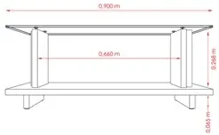 Mesa Centro Gap Off White Brilhante 140cm - 69224 - Sun House