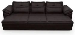 Sofá Retrátil 3 Lugares Para Sala 297cm Dijon Couro Bordô S07 - Mpozen