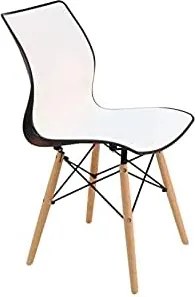 Cadeira Tramontina Maja sem Braços em Polipropileno com Base 3D Preta e Branca Tramontina 92066913