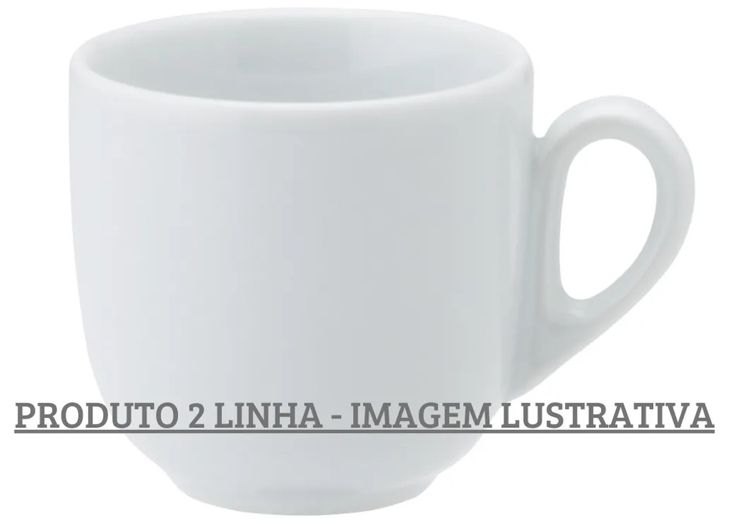 Xicara Chá 250Ml Sem Pires Porcelana Schmidt - Mod. Pampa 2° Linha 125