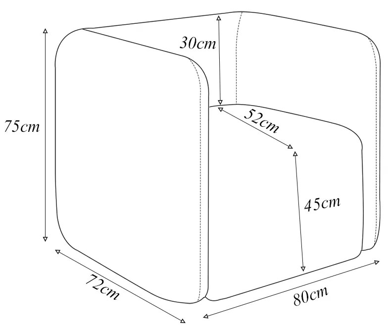 Poltrona Decorativa Sala de Estar Trinidad Base Fixa Veludo Castor G33 - Gran Belo