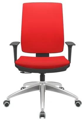 Cadeira Office Brizza Soft Aero Vermelho RelaxPlax Base Aluminio 120cm - 63919 Sun House