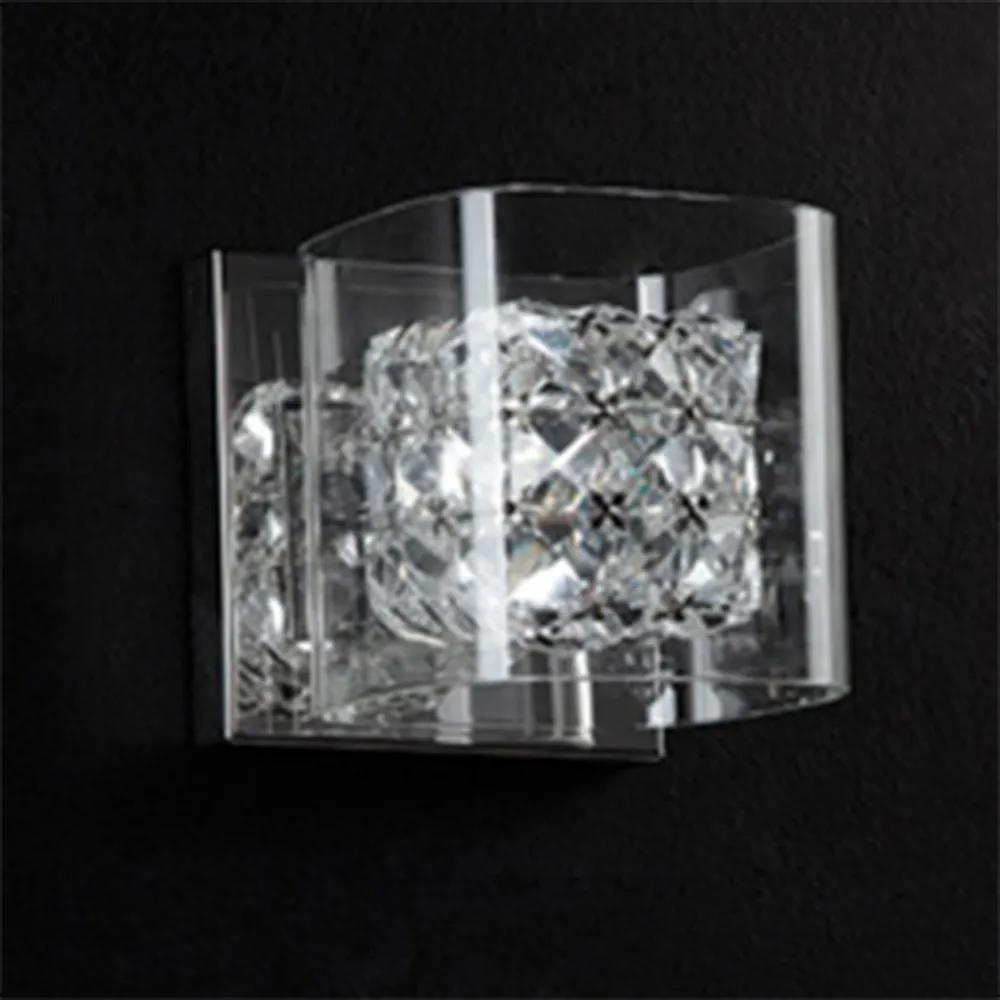 Arandela Ravel em Metal Cristal e Vidro - Bella Iluminação - HO027