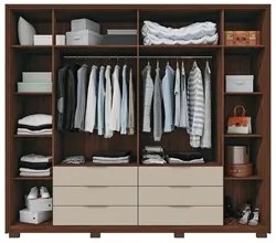 Guarda Roupa Casal 6 Portas Martin C01 Havana/Off White - Mpozenato