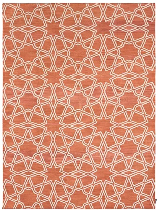 DHURIE MOROCCAN 9 RUST/WHITE