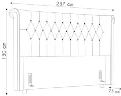 Cabeceira Cama Box Casal King 195cm Dust P02 Linho Cinza Claro - Mpoze