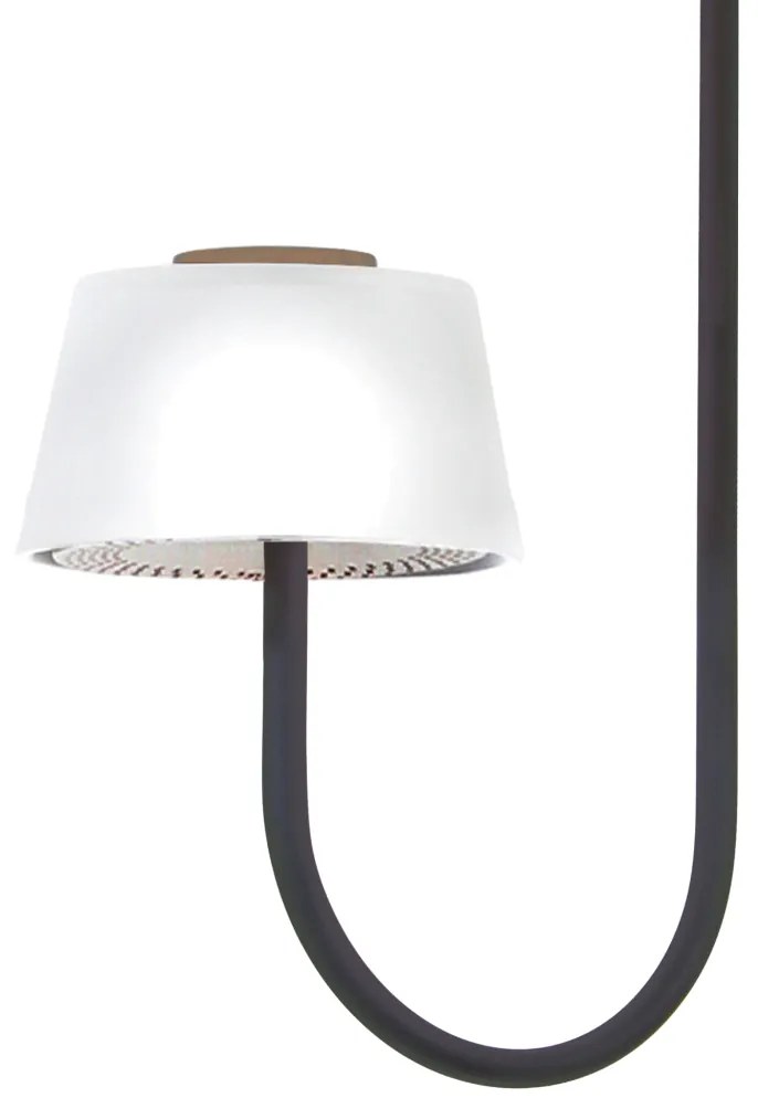 Plafon Mushroom Glass 66,5X14X29Cm Metal Alumínio E Vidro 2Xg9 - Old A... (PRETO)