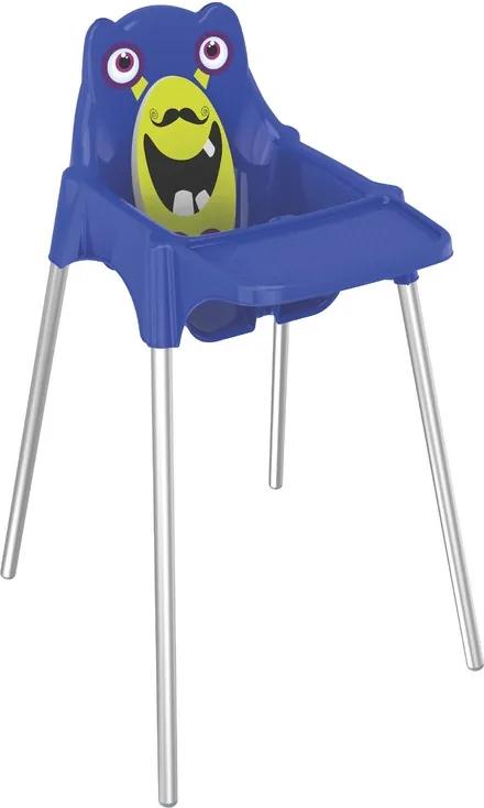 Cadeira Refeição Monster Alta Azul Infantil - Tramontina