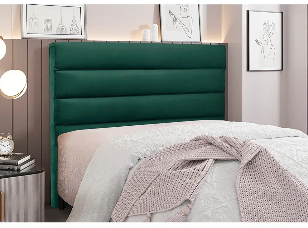 Cabeceira Cama Box Queen 160 cm Arles Veludo S04 - D'Rossi - Verde