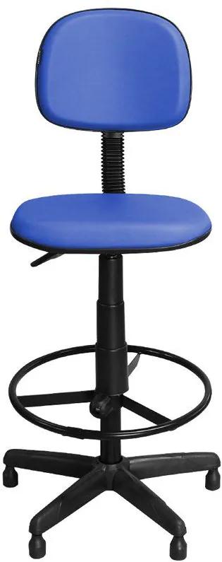 Cadeira de Caixa CS-05 Giratória Couro Azul - Pethiflex