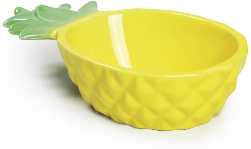 Bowl Pote Abacaxi Cerâmica  Amarela