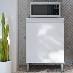 Balcão de Cozinha com Tampo 2 Portas 61cm Italy Branco - EJ Móveis