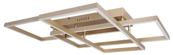 Plafon Led De Sobrepor Aluminio Champagne 82w 3000k Urbe