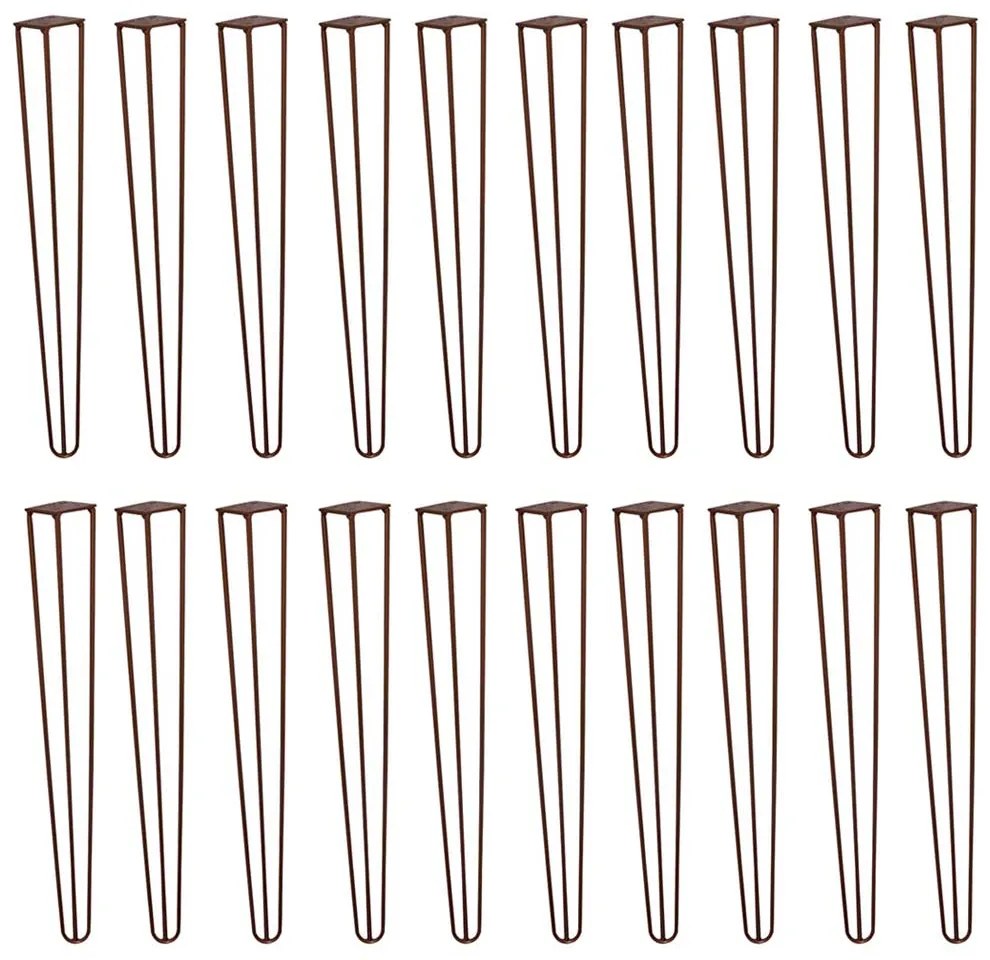 Kit 20 Pés de Metal 60 CM Hairpin Legs Mesa de Canto Aparador Bronze G41