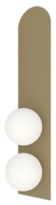 Arandela Aliança 13X65X13Cm 02Xg9 Globo 10Cm - Usina 90035/2 (OL-F - Verde Oliva Fosco, Branco (Fosco))