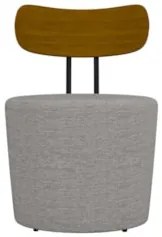Kit 2 Poltronas Decorativas Redondas 53cm Le Moon Z32 Linho Cinza - Mp